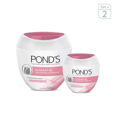 Pack Crema Facial Ponds Clarant B3 Piel Grasa x 100g + 50g