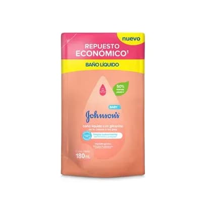 Baño líquido Johnson's® de la cabeza a los pies Doypack x 180 ml