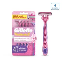 Maquina de afeitar Gillette Prestobarba3 Mujer x 4 unds-0