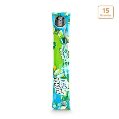 Barra Aloha Ice Limón x 15 unds x 63g c/u
