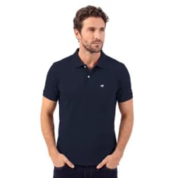 Patprimo Camiseta Tipo Polo Masculina Con Bolsillo Azul Oscuro S-0