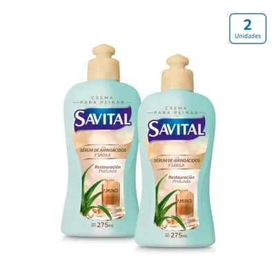 Crema para peinar Savital aminoácidos x2 x275ml