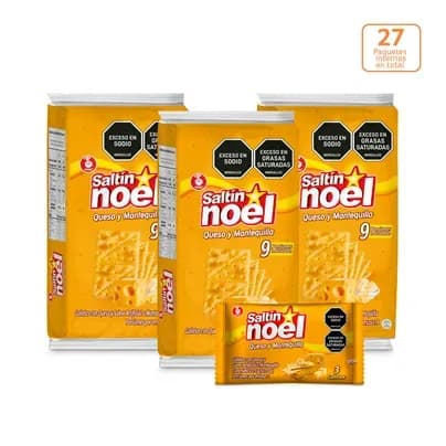 Galletas Saltín Noel Queso Mantequilla Para Llevar x 9 paquetes c/u