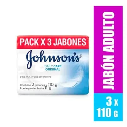 Jabón para adulto Johnson's Original x 3 unds x 110g c/u