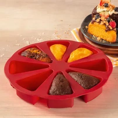 Molde con divisiones rojo