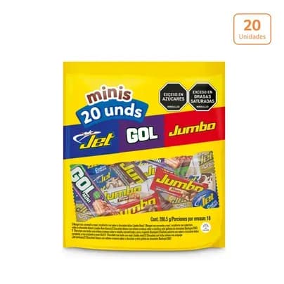 Bolsa Surtida Jet Jumbo y Gol x 280.5 gr