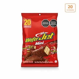Chocolatina Wafer Jet Mini x 20 unds x 6g-0