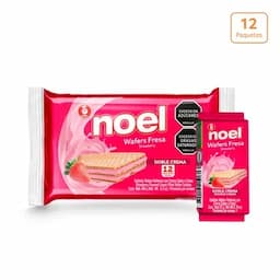Galleta Wafers Noel fresa x 264g x 12 paquetes c/u-0