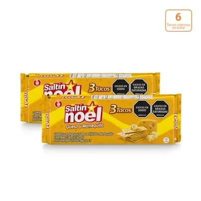 Saltín Noel Queso y Mantequilla x 338g x 3 Tacos internos c/u