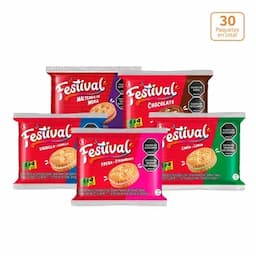 Combo Galletas Festival surtida x 6 paquetes x 4 galletas c/u-0