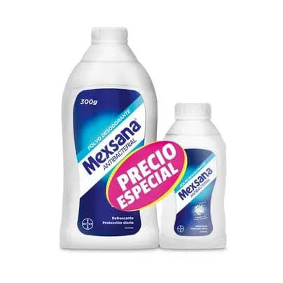 Talco Mexsana Antibacterial x 300gr + 85gr