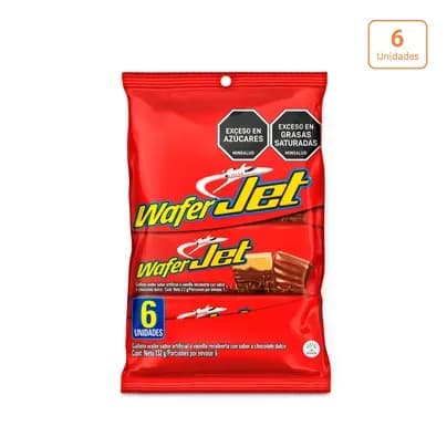 Chocolatina Jet Wafer Vainilla x 6 unds x 22g c/u