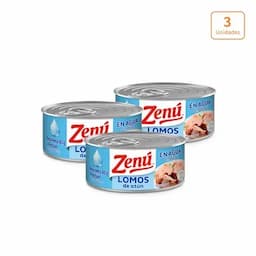 Lomos de atún Zenú en agua x 3 unds x 80g c/u-0