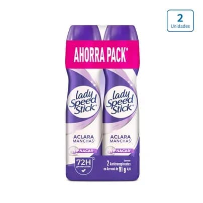 Desodorante Derma Aclarado Lady Speed Stick x2 x150ml