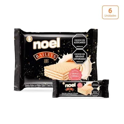 Galletas Wafer Noel sabor baileys x 6 paquetes x 24g c/u