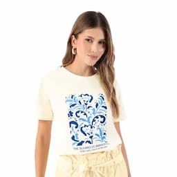 Patprimo Camiseta manga corta estampado crudo L-0