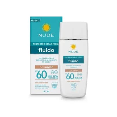 Protector Solar Facial Nude con color Fluído SPF60+ x 50ml