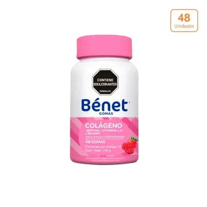 Gomas Bénet Colágeno + Biotina + Vitamina C, E y Selenio sabor frutos rojos x144g