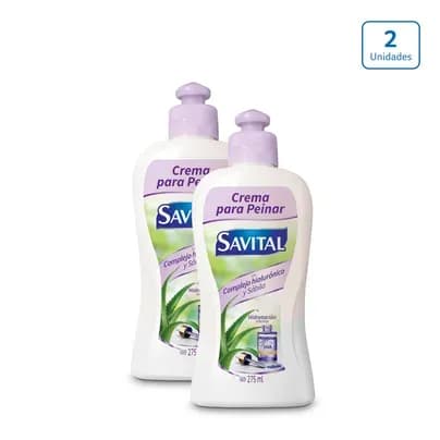 Crema para peinar Savital Hialurónico x 2 unds x 275ml c/u