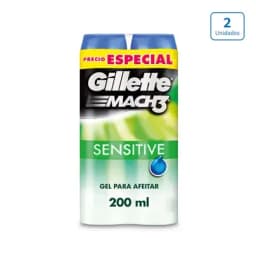 Gel Gillette Mach3 Sensitive x 2 unds x 198g c/u-0