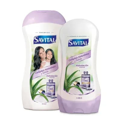 Shampoo Savital hialurónico x 510ml + Acondicionador x 490ml