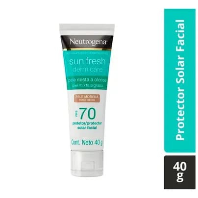Protector Facial Neutrogena Sun Fresh Derm Care Tono Medio FPS70 x 40g