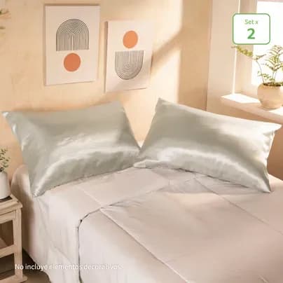 Set x 2 fundas de almohada en Satin
