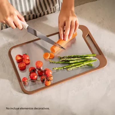 Tabla para Picar Acero Inoxidable Moca