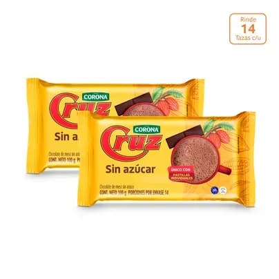 2 Chocolate Cruz x 14 pastillas x 100g c/u